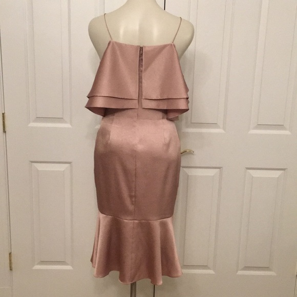 Nude Aidan Mattox midi cocktail dress - Picture 4 of 7